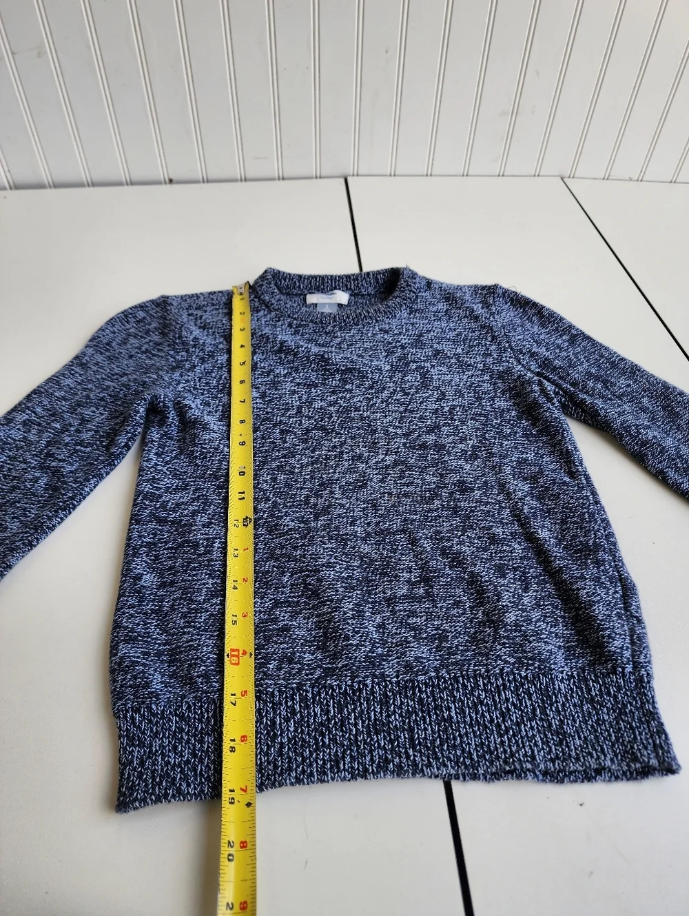 Old Navy Boys 100% Cotton Long Sleeve Knitted Light Sweater Blue Size S (6-7)